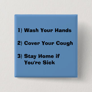 Flu Season 2 Inch Square Button