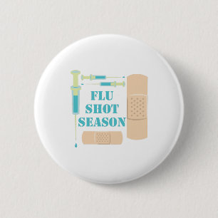 Flu Shot 2 Inch Round Button