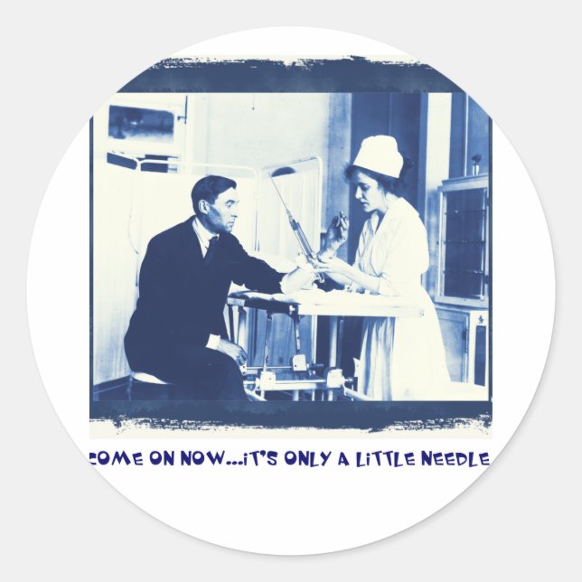 Flu Shots Classic Round Sticker (Front)