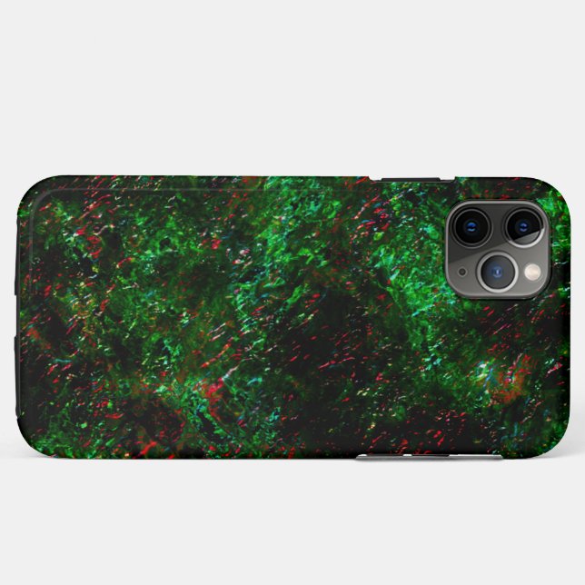 Fluctuation of dark spots on showy green and red Case-Mate iPhone case (Back (Horizontal))
