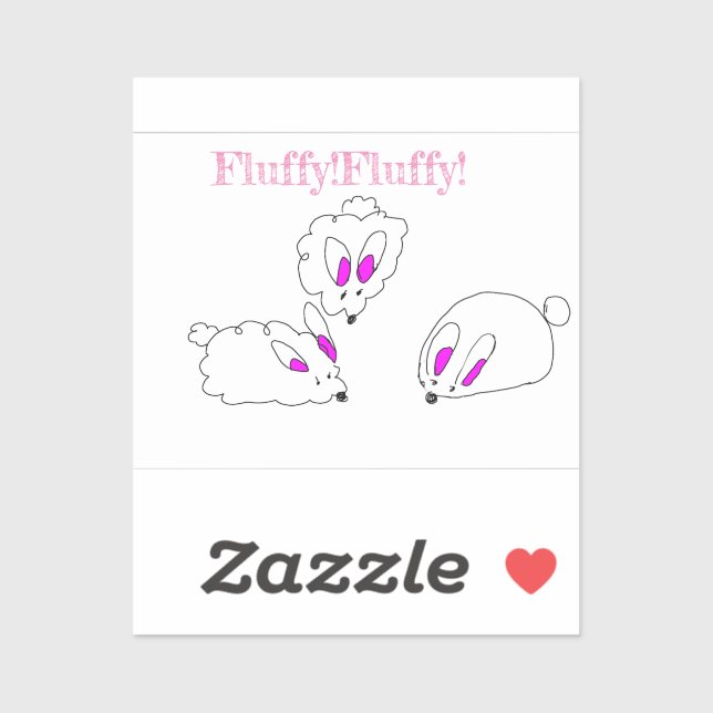 Fluddy rabbits sticker (Sheet)