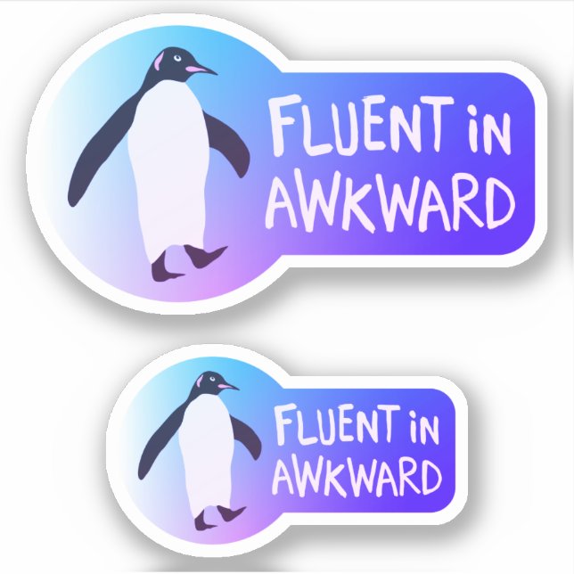 Fluent in Awkward Sticker Pair (Front)