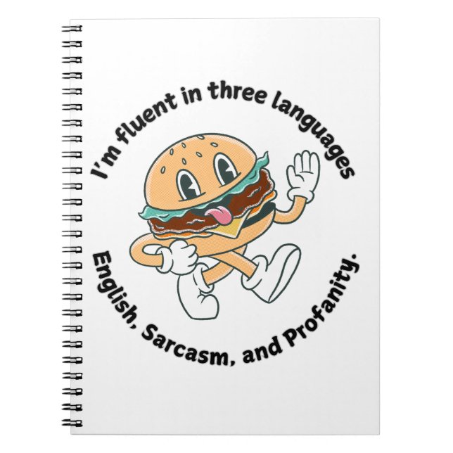 fluent in languages notebook (Front)