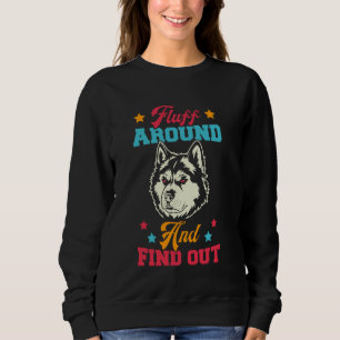 Fluff Alaskan Malamute Husky Dog Face Mom Mama Dad Sweatshirt