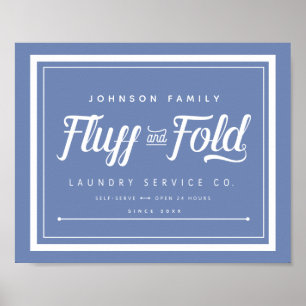 Fluff and Fold Laundry Sign (Customize it!)