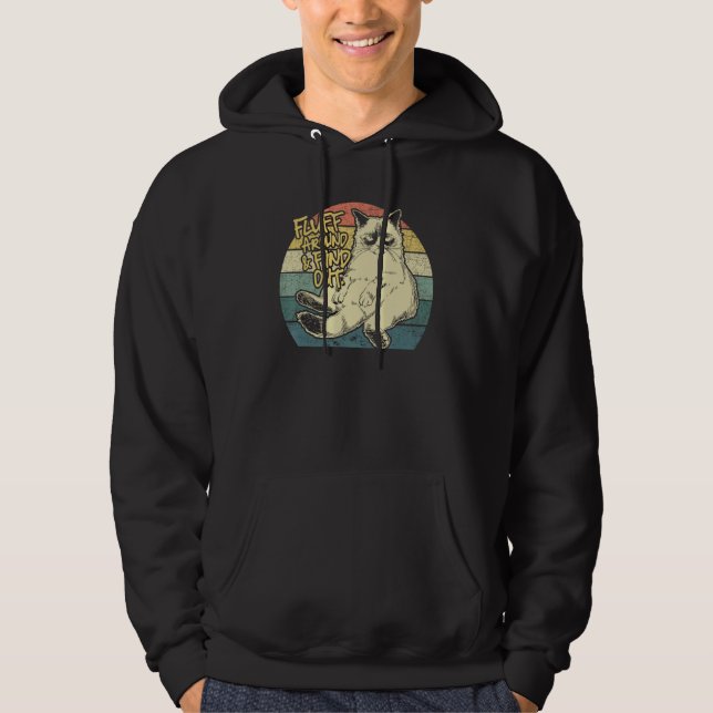 Fluff Around And Find Out Grumpy Kitty Sarcastic C Hoodie (Front)