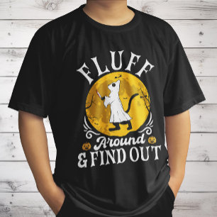 Fluff Around and Find Out Halloween Horror Cat T-Shirt