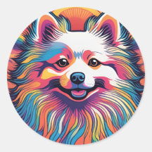 Fluff Mode Japanese Spitz Sticker