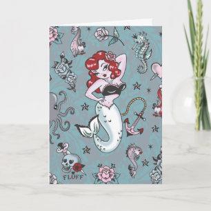 Fluff Molly Mermaid Card