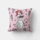 Fluff Molly Mermaid Coussin rose (Front)