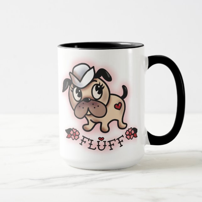 Fluff Monty le Carlin de voile Mug (Droite)