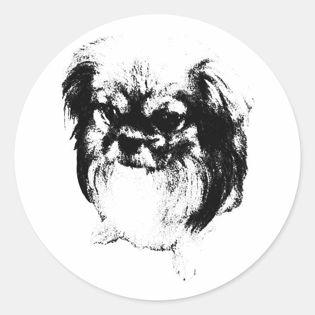 Fluff of Wisdom Classic Round Sticker (Front)