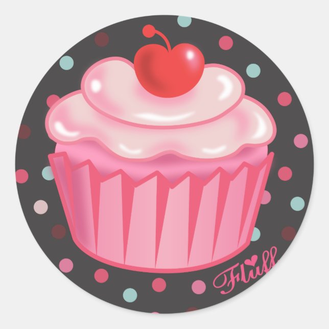 Fluffcakes Cupcake Sticker by Fluff (Front)