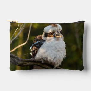 Fluffed up laughing kookaburra accessory pouch