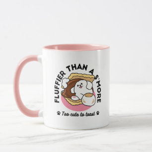 Fluffier Than a S’more – Cute Dog and Dessert Pun  Mug