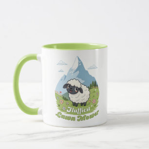 Fluffiest Lawn Mower – Adorable Blacknose Sheep Mug