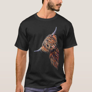 Fluffin´ cow with wild hair   Scottish Highland Ca T-Shirt