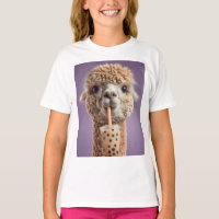 Fluffy Alpaca Portrait Drinking Boba Bubble Tea