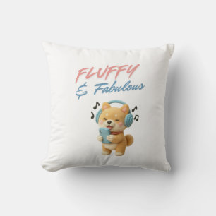 Fluffy and Fabulous Throw Pillow