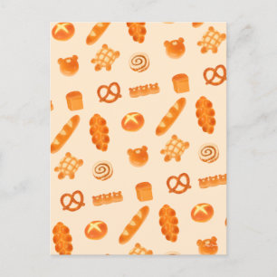 Fluffy Bakery Bread Variety Japanese Style Snack  Postcard