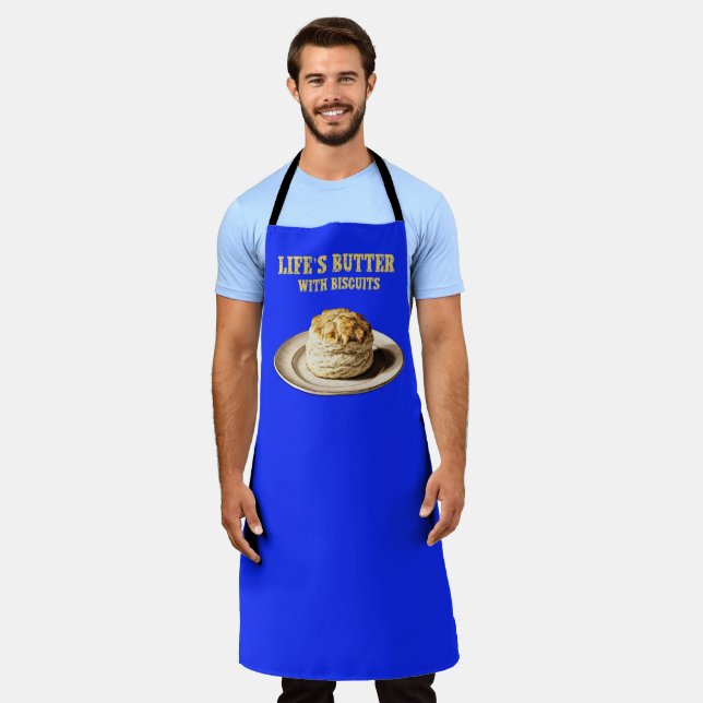 Fluffy Biscuit on a Plate, Life's Butter Biscuits Apron (Worn)
