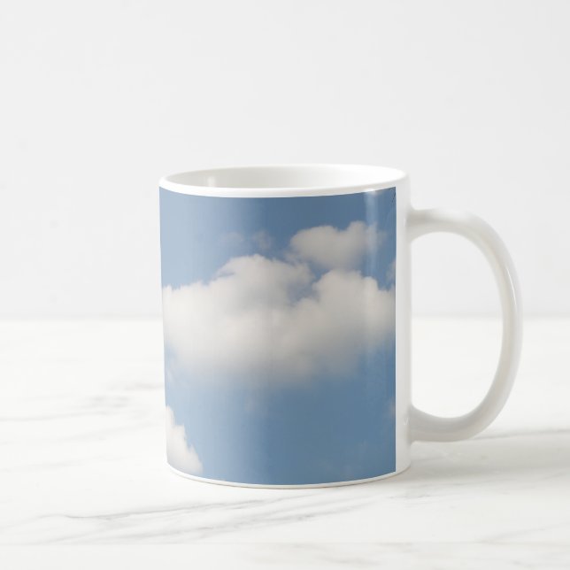 Fluffy Blanc Cumulus Nuages Mug (Droite)