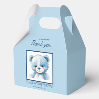 Fluffy blue bear Favour Box
