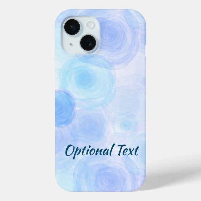 Fluffy Blue Roses Floral Pattern Case-Mate iPhone Case (Back)