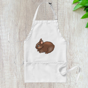 Fluffy Brown Bunny Rabbit Adorable Animal Standard Apron