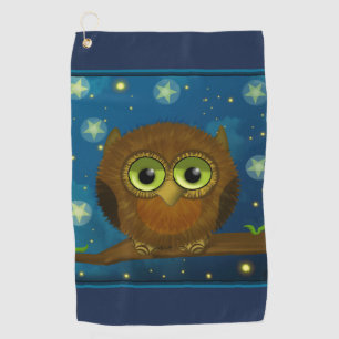 Fluffy Brown Owl Golf Towel