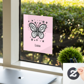 Fluffy Buffalo Baby - Kawaii Farm Animal Window Cling