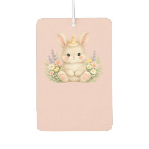 Fluffy Bunny Wildflower Design for Charming Garden Air Freshener