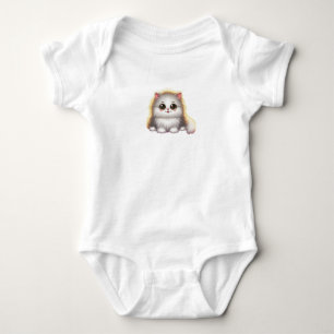 Fluffy cat in a dream baby bodysuit