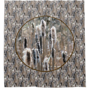 Fluffy Cattails Nature Pattern