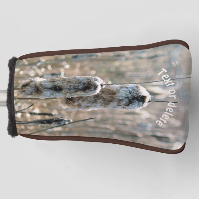 Fluffy Cattails Nature Personalized  Golf Head Cover (Front)