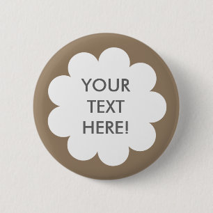 FLUFFY CLOUD BUTTON BROWN