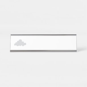 Fluffy Cloud Desk Name Plate