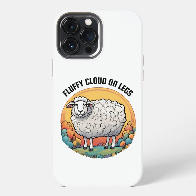 Fluffy Cloud On Legs iPhone Case (Back)