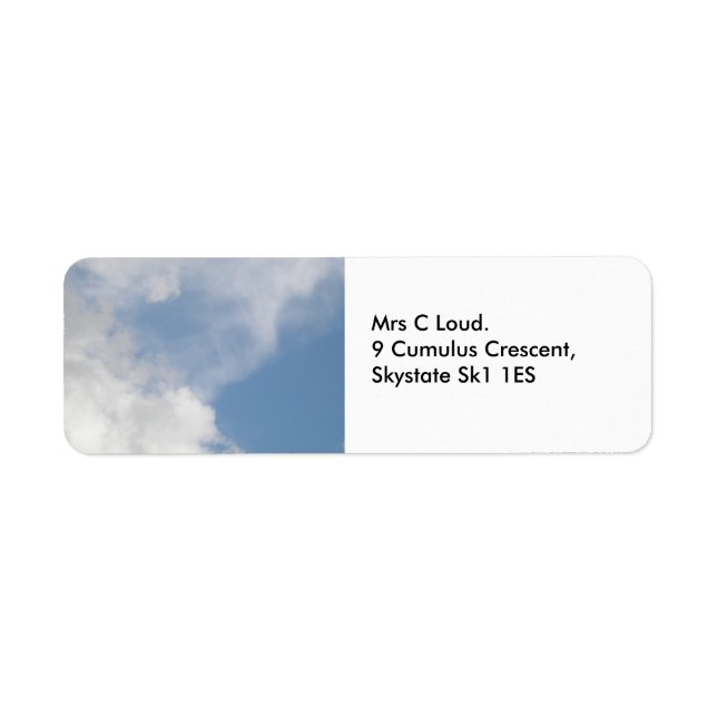 Fluffy Clouds Custom Labels (Front)