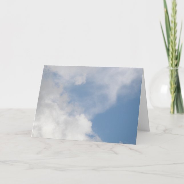 Fluffy Clouds Greeting Card (Front)