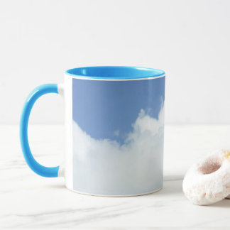 Fluffy Clouds in Bright Blue Sky Mug