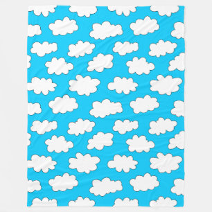 Fluffy Clouds Pattern Fleece Blanket
