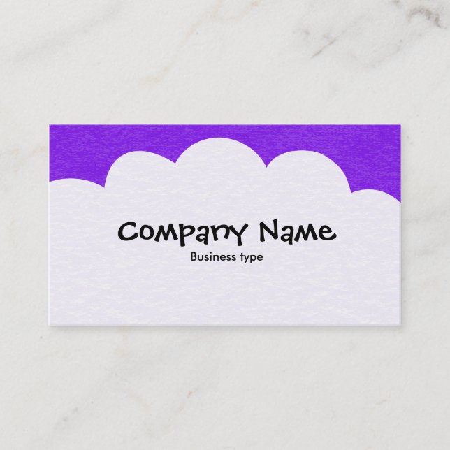 Fluffy Clouds - Purple Business Card (Front)