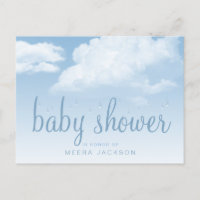 Fluffy Clouds Raindrops Baby Shower