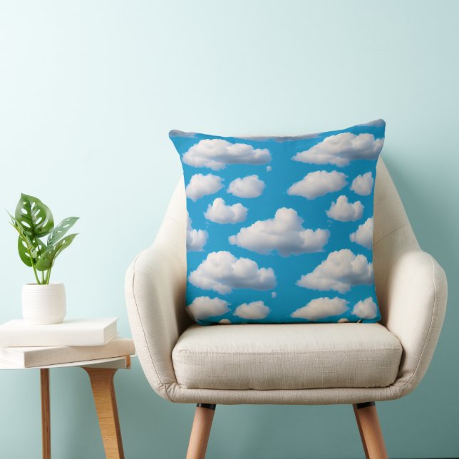 Fluffy Clouds Throw Pillow (Chair)