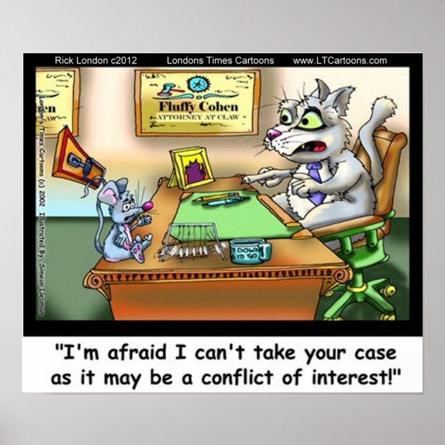 Fluffy Cohen Attorney At Claw Funny Poster (Front)