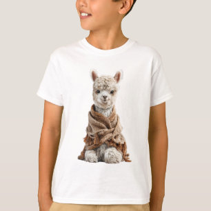 Fluffy Cozy Alpaca Kids T-Shirt