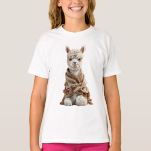 Fluffy Cozy Alpaca Kids T-Shirt