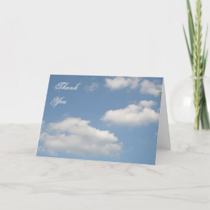 Fluffy Cumulus Clouds Custom Thank You Card