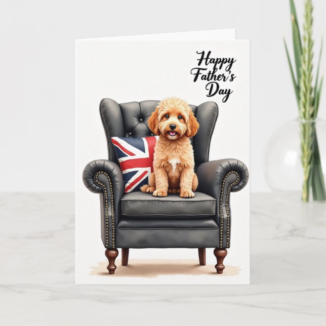 Fluffy Dog Fathers Day Card (Front)